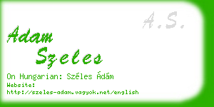 adam szeles business card